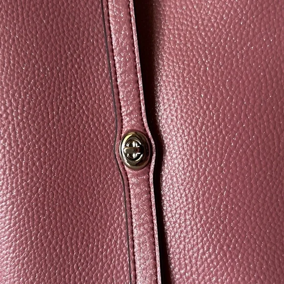 Coach 58850 Market Tote Pebble Leather Glitter Pink Rose Polished Silver Hangbag - Picture 10 of 10